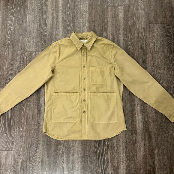 EUC Aspesi Sand Utility Shirt Jacket Sabbia Sz XL Cotton Workwear Overshirt Tan - Picture 3 of 16